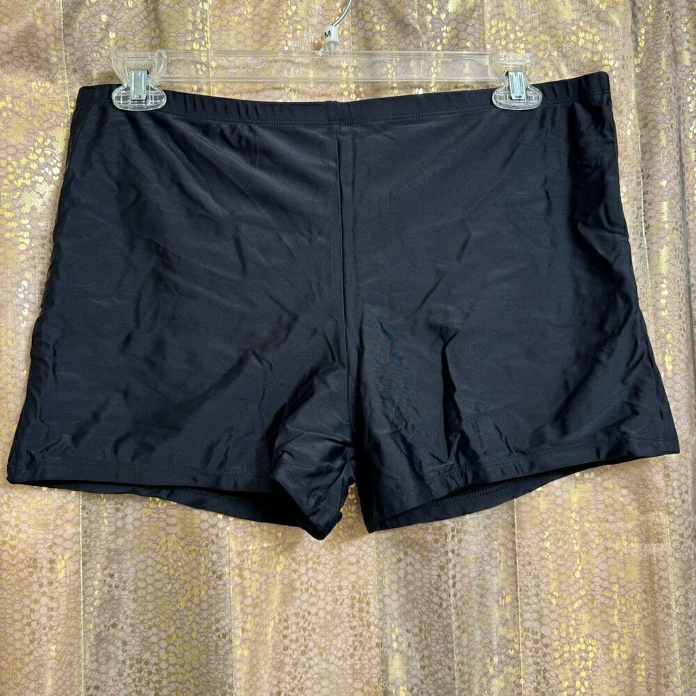 Younique Swim Black Boy Shorts Stretchy Plus Size 20W NWOT